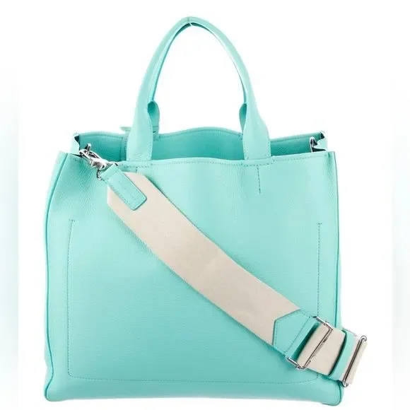 Tiffany & Co. | Bags | Tiffany Co Leather Tote Blue With  display picture 1